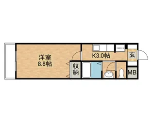 ベルジュヤノ【3階】の間取り