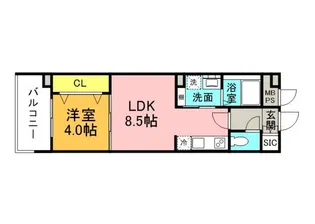 FLAX十日市【4階】の間取り
