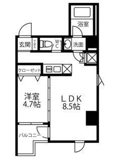ResidenceIconnKAWARAMACHI【9階】の間取り