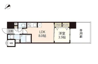 S-RESIDENCE空港通りawesome【11階】の間取り