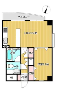 マーキュリーシティ壱番館【2階】の間取り