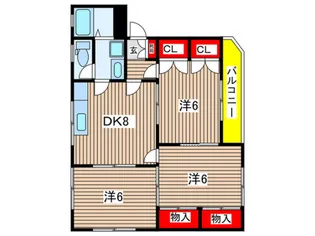 コーポ上中【1階】の間取り