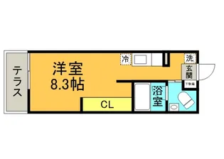 ポルトボヌール山本【304号室】の間取り