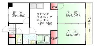 シャトー橋本【1階】の間取り