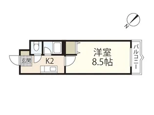 コンフォート祇園【102号室】の間取り