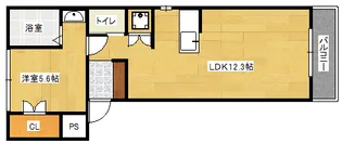 ライブタウン中央通り【9階】の間取り