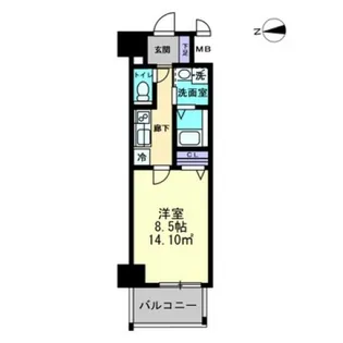 ラフィーネ本川【5階】の間取り
