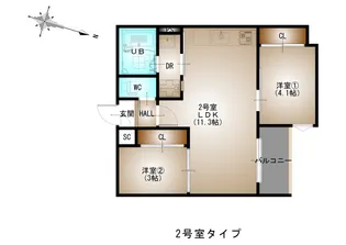 REGALEST-F矢野東1【102号室】の間取り