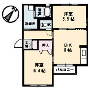 ドリームヒルズ【201号室】の間取り