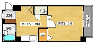 アヴァンセ中筋2【301号室】の間取り