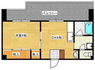 三川町ダイヤビル【6階】の間取り