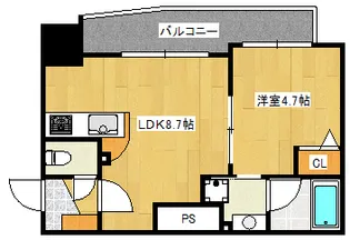 リノリノアパートメント土橋【4階】の間取り