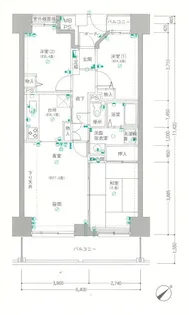 スカイプラザ横川【15階】の間取り
