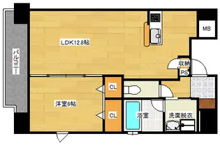 ディアメゾン新白島駅【3階】の間取り