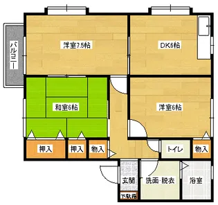 プリエールB【2階】の間取り