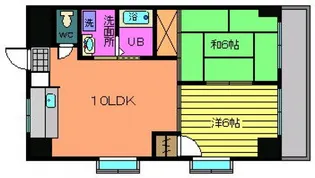 ルート大芝【4階】の間取り