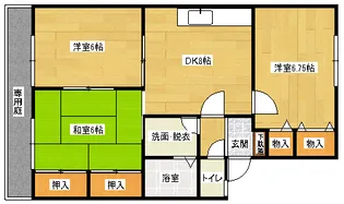 パークメゾンA棟【1階】の間取り