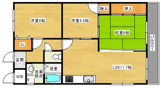 シャルマン財官2【405号室】の間取り