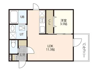 PLUME翠町【104号室】の間取り