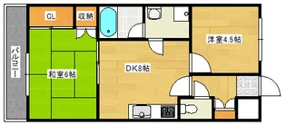 ダイアパレス庚午中【304号室】の間取り