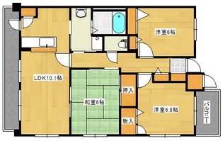 アンソレイユ大町【3階】の間取り