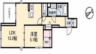 アヴェニールラディウ平和大通【3階】の間取り