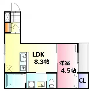 アーデル牛田新町B棟【1階】の間取り