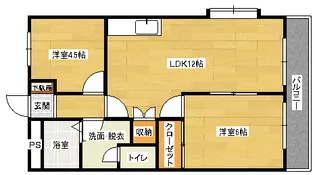 エスポワール祇園A【2階】の間取り