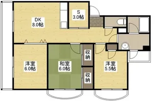 大地マンション【1階】の間取り