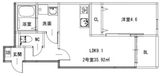 アドバンス七軒茶屋【202号室】の間取り