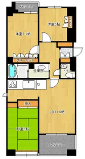 ヴィラシオン古江東【5階】の間取り