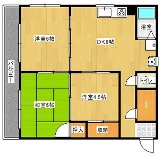 太田川マンション【301号室】の間取り