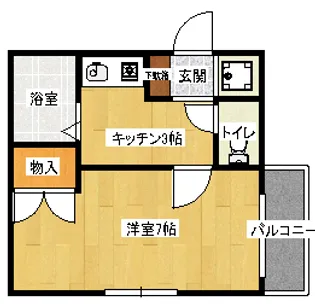 バオバブ白島【401号室】の間取り