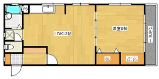 コーポヤマキ【4階】の間取り