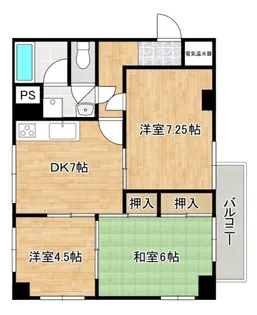 サンピアルネッサンス【7階】の間取り