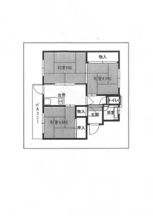 二葉コーポラスA棟【5階】の間取り