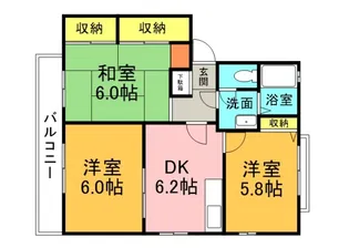 ドミール東青崎【2階】の間取り