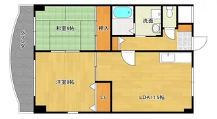 リバーサイド西口【4階】の間取り
