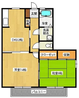 バリュージュ東野【2階】の間取り