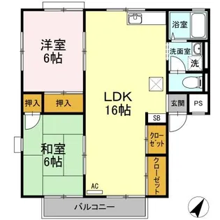 ロイヤルシャルム【1階】の間取り