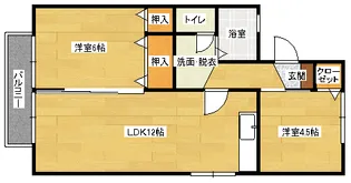 エコーハイツB棟【2階】の間取り