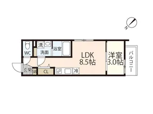 S-MOVE庚午北の間取り