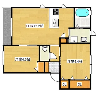 コンフォーザ庚午中【2階】の間取り