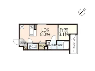 S-MOVE庚午北の間取り