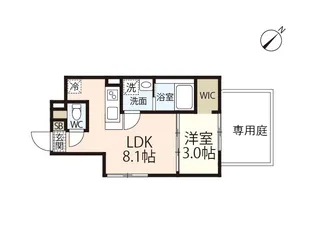 S-MOVE庚午北【1階】の間取り