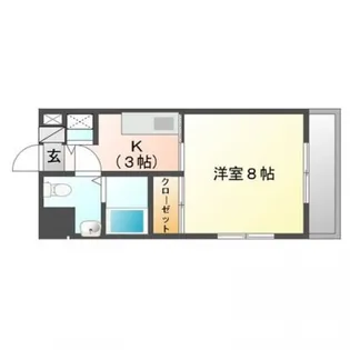 グラビスコート西原【9階】の間取り