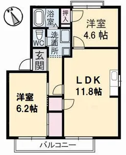 コーポ平井A棟【2階】の間取り