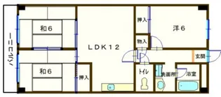いしみマンション【4階】の間取り