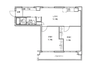 ヒルヴィスタ三滝【5階】の間取り