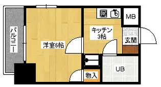 ダイアパレス比治山パークサイドの間取り